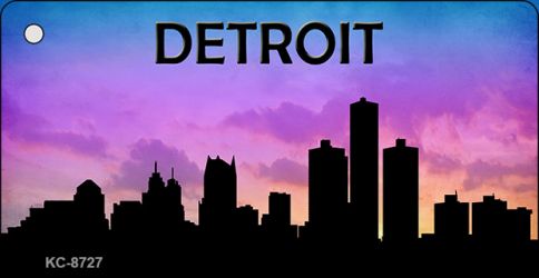 Detroit Silhouette Novelty Metal Key Chain KC-8727
