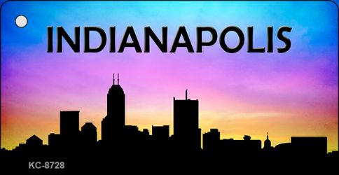 Indianapolis Silhouette Novelty Metal Key Chain KC-8728