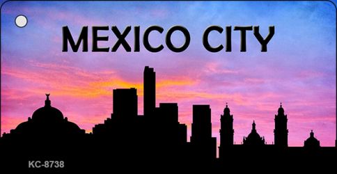 Mexico City Silhouette Novelty Metal Key Chain KC-8738