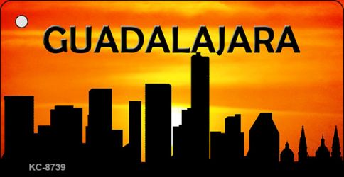 Guadalajara Silhouette Novelty Metal Key Chain KC-8739