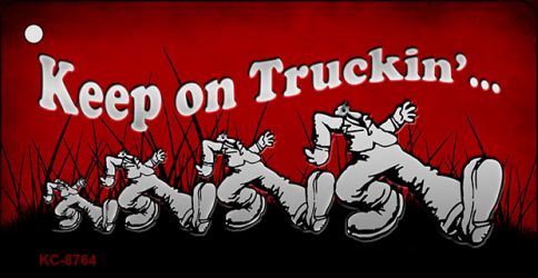 Keep on Truckin Novelty Metal Key Chain KC-8764