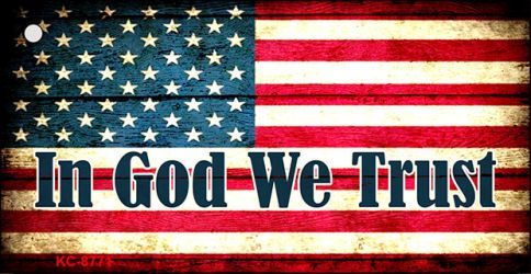 In God We Trust Novelty Metal Key Chain KC-8771