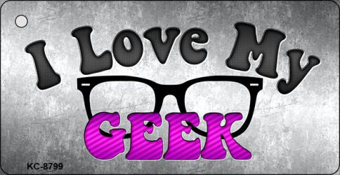 I Love My Geek Novelty Metal Key Chain KC-8799