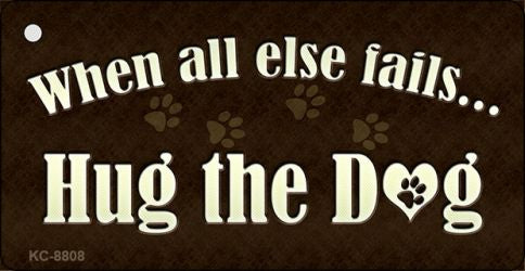 Hug The Dog Novelty Metal Key Chain KC-8808