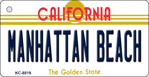 Manhattan Beach California State License Plate Tag Key Chain KC-8819