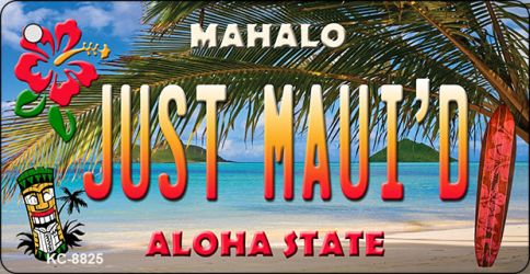 Just Maui'd Tiki Novelty Metal Key Chain KC-8825
