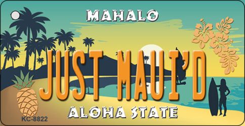 Just Maui'd Pineapple Novelty Metal Key Chain KC-8827