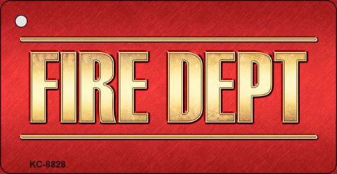 Fire Dept Novelty Metal Key Chain KC-8828