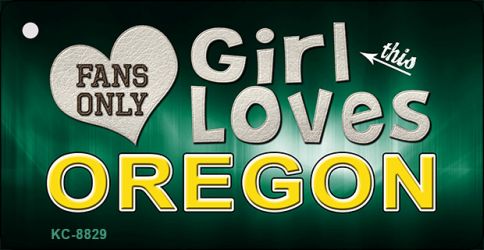 This Girl Loves Oregon Novelty Metal Key Chain KC-8829