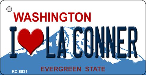 I love La Conner Washington Novelty Metal Key Chain KC-8831