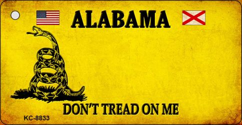 Alabama Dont Tread On Me Novelty Metal Key Chain KC-8833