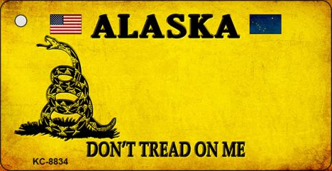 Alaska Dont Tread On Me Novelty Metal Key Chain KC-8834