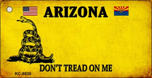 Arizona Dont Tread On Me Novelty Metal Key Chain KC-8835