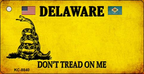 Delaware Dont Tread On Me Novelty Metal Key Chain KC-8840