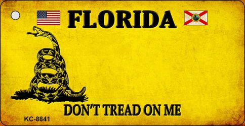 Florida Dont Tread On Me Novelty Metal Key Chain KC-8841