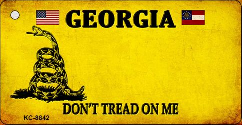 Georgia Dont Tread On Me Novelty Metal Key Chain KC-8842