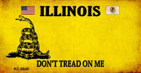 Illinois Dont Tread On Me Novelty Metal Key Chain KC-8845