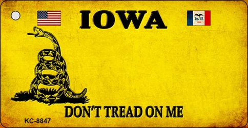 Iowa Dont Tread On Me Novelty Metal Key Chain KC-8847