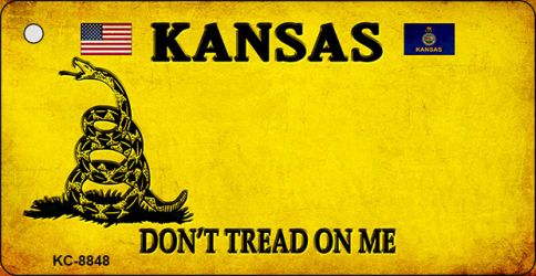 Kansas Dont Tread On Me Novelty Metal Key Chain KC-8848