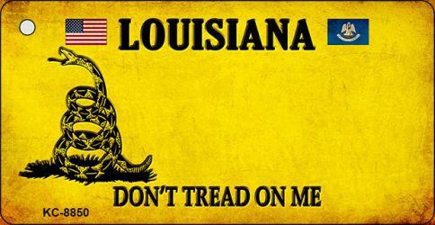 Louisiana Do Not Tread On Me Novelty Metal Key Chain KC-8850
