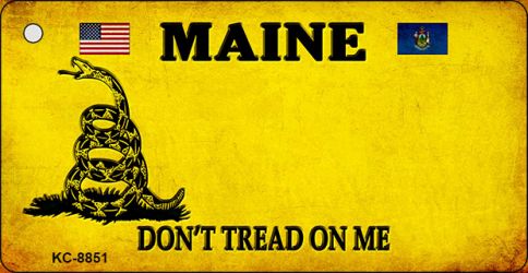 Maine Do Not Tread On Me Novelty Metal Key Chain KC-8851