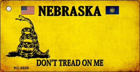 Nebraska Do Not Tread On Me Novelty Metal Key Chain KC-8859