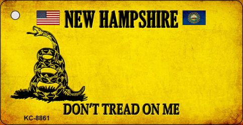 New Hampshire Do Not Tread On Me Novelty Metal Key Chain KC-8861