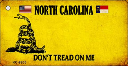 North Carolina Do Not Tread On Me Novelty Metal Key Chain KC-8865
