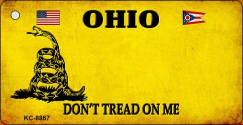 Ohio Do Not Tread On Me Novelty Metal Key Chain KC-8867