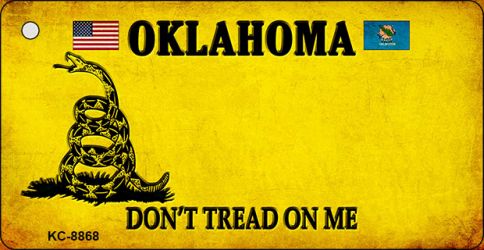 Oklahoma Do Not Tread On Me Novelty Metal Key Chain KC-8868