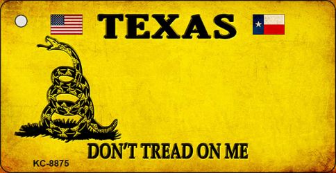 Texas Do Not Tread On Me Novelty Metal Key Chain KC-8875