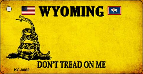 Wyoming Do Not Tread On Me Novelty Metal Key Chain KC-8882