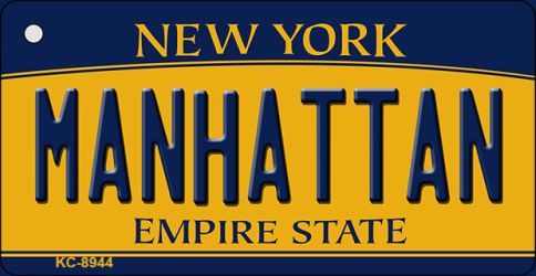Manhattan New York State License Plate Tag Key Chain KC-8944