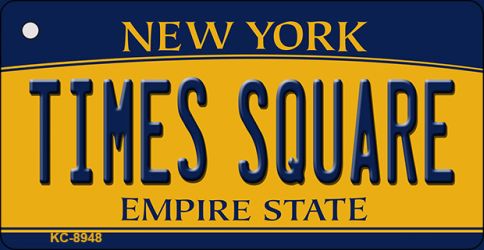 Times Square New York State License Plate Tag Key Chain KC-8948