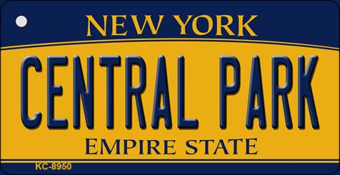 Central Park New York State License Plate Tag Key Chain KC-8950