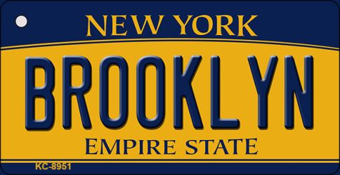 Brooklyn New York State License Plate Tag Key Chain KC-8951