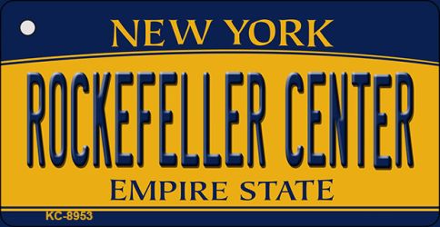 Rockefeller Center New York State License Plate Tag Key Chain KC-8953