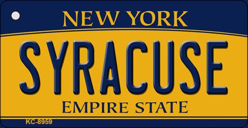 Syracuse New York State License Plate Tag Key Chain KC-8959