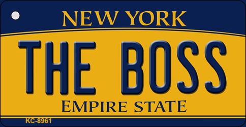 The Boss New York State License Plate Tag Key Chain KC-8961