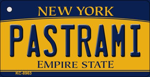 Pastrami New York State License Plate Tag Key Chain KC-8963