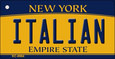 Italian New York State License Plate Tag Key Chain KC-8964