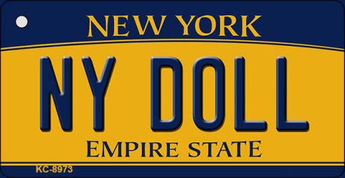 NY Doll New York State License Plate Tag Key Chain KC-8973