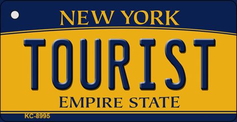 Tourist New York State License Plate Tag Key Chain KC-8995