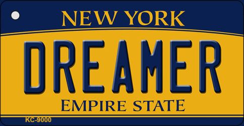 Dreamer New York State License Plate Tag Key Chain KC-9000