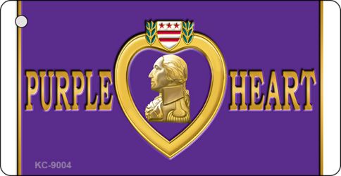 Purple Heart Novelty Metal Key Chain KC-9004
