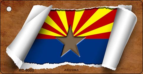 Arizona Flag Scroll Novelty Aluminum Key Chain KC-9005