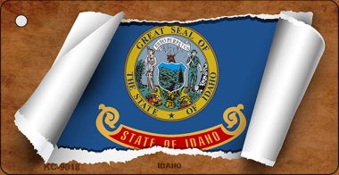 Idaho Flag Scroll Novelty Aluminum Key Chain KC-9018
