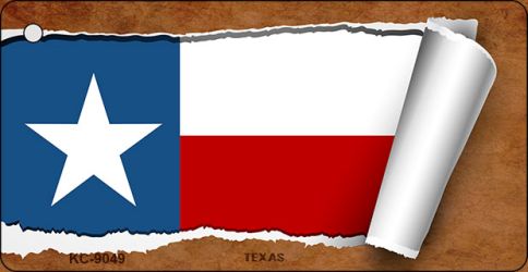 Texas Flag Scroll Novelty Aluminum Key Chain KC-9049