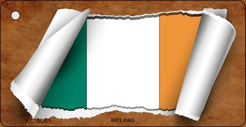 Ireland Flag Scroll Novelty Aluminum Key Chain KC-9061