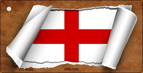 England Flag Scroll Novelty Aluminum Key Chain KC-9066
